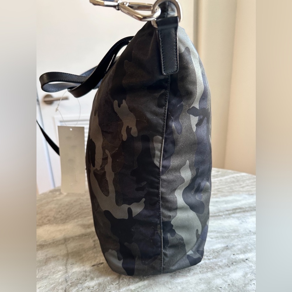 PRADA Tote Messenger Bag L Camouflage Camo Tessuto Carryon Gym - Picture 5 of 13